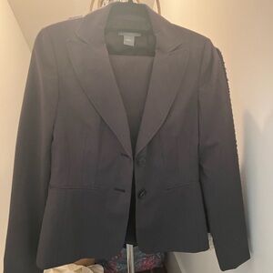 Ann Taylor Classic Charcoal Blazer and Skirt